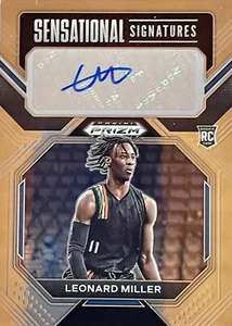 2023-24 Panini Prizm Draft Signatures RC Leonard Miller Minnesota Timberwolves  - Bild 1 von 2
