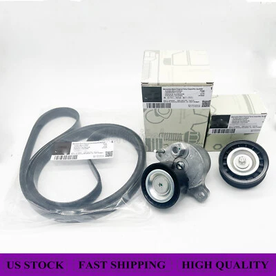 NEW Belt Tensioner Idler Pulley Drive Belt 3pcs for Mercedes E350 GLE GLK ML - Image 1 of 4