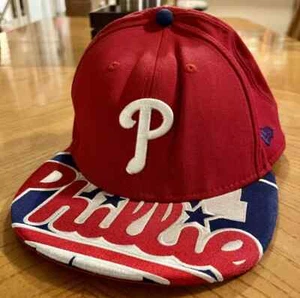 Exclusive 59Fifty New Era 7 3/4 Philadelphia Phillies Script Red & Blue Fit B3 - Picture 1 of 4