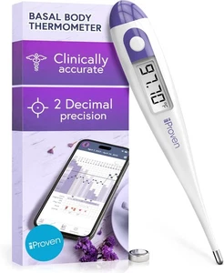 Digital Basal Body Thermometer, 1/100th Degree High Precision, Quick 60-Sec...  - Picture 1 of 7