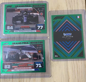 Topps Turbo Attax F1 Formula 1 2022 Green Parallel /500 Set 3 Karten - Bild 1 von 1