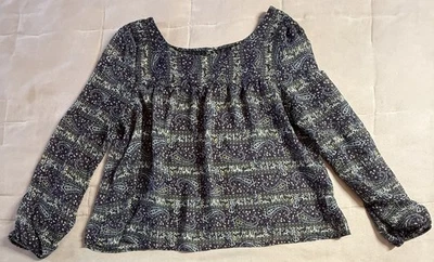 Blusa campesina Xhilaration púrpura para mujer 2XL boho caprichosa encaje fluido top Foto 1 de 4