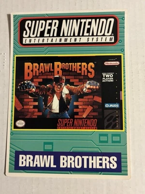 Tarjeta SNES Brawl Brothers VIDPRO Toys R Us tarjeta de exhibición Foto 1 de 2
