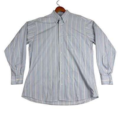 Camisa de vestir Gitman Bros para hombre 15 1/2 34 abotonada manga larga a rayas hecha en EE. UU. Foto 1 de 4