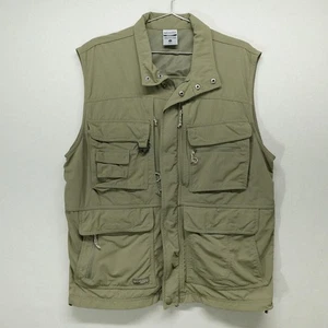 Vintage Columbia Fishing Vest Mens Large Khaki Omni Dry GRT Travel Utility 2000s - Picture 1 of 12