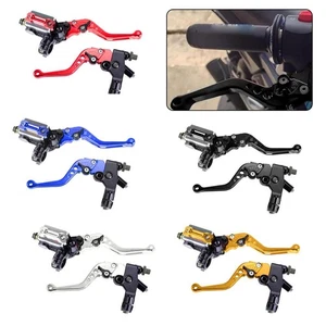 Motorcycle Front Brake Clutch Master Cylinder Lever Reservoir Adjustable Lot I1 - Picture 1 of 23