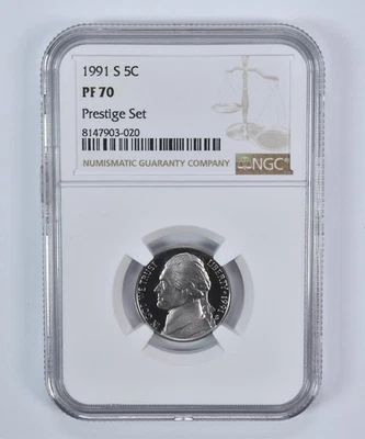1991-S Jefferson Nickel Prestige Set PF70 NGC Brown Label *5877 - Image 1 of 4
