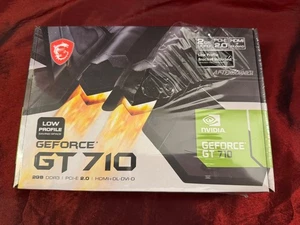 *Read* MSI GeForce GT 710 2GB GDRR3 64-bit Low Profile Graphics Card NEW GENUINE - Picture 1 of 4