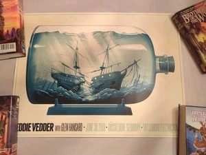 Poster 2019 Eddie Vedder Dusseldorf Germania Pearl Jam Glen Hansard poster stampa - Foto 1 di 6