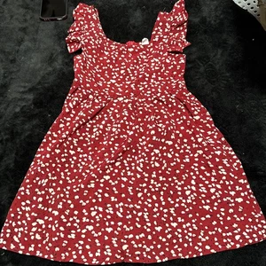 Shein Girls Size 9 Red Floral Sun Dress Short Sleeveless - Picture 1 of 3