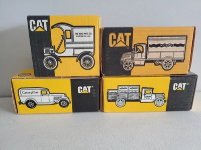 Ertl Lot of 4 Diecast Caterpillar Vehicles Delivery Truck Ford Panel Cars Bank - Image 1 of 4