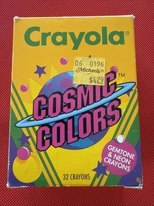 De colección 1993 Nuevo en Caja Crayola COLORES CÓSMICOS Crayones Tono Gema Neón 32 unidades Hecho en EE. UU. - Imagen 1 de 6