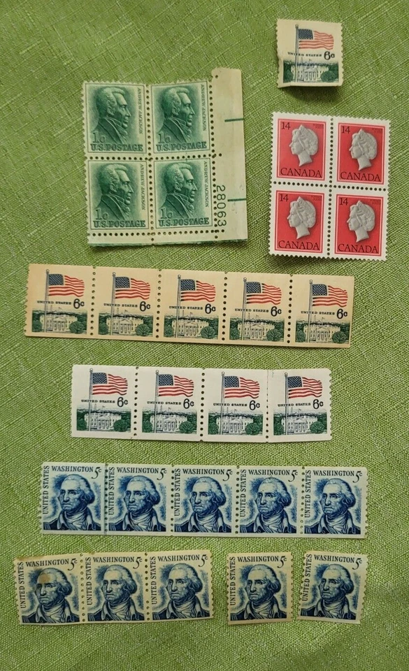 Lot of Stamps George Washington Flag over White House Andrew Jackson Unused - Image 1 of 4