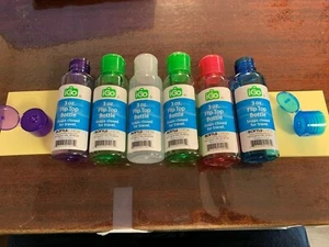 Bottle Crew 3oz Flip Top Plastic Bottle SIX PACK (SIX BOTTLES) Assorted Colors - Picture 1 of 2