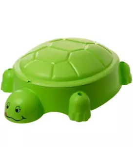 Turtle Sandbox Kids Little Outdoor Backyard Sand Play Green New Fun Box Cover - Picture 1 of 12