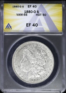 1880-O $1 Morgan Silver Dollar ANACS EF 40 | Vam-55 Hot 50 XF - Picture 1 of 4