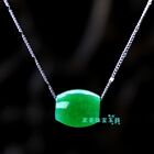 Chinese Natural Malay Jade Green Road Pass Pendant Necklace