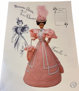 Annie's Attic Gibson Girl Collection 1994 11 1/2" Doll Dress Crochet April - Picture 1 of 1