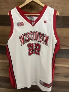 Wisconsin Badgers #22 NCAA  Basketball Jersey Men's XXL
