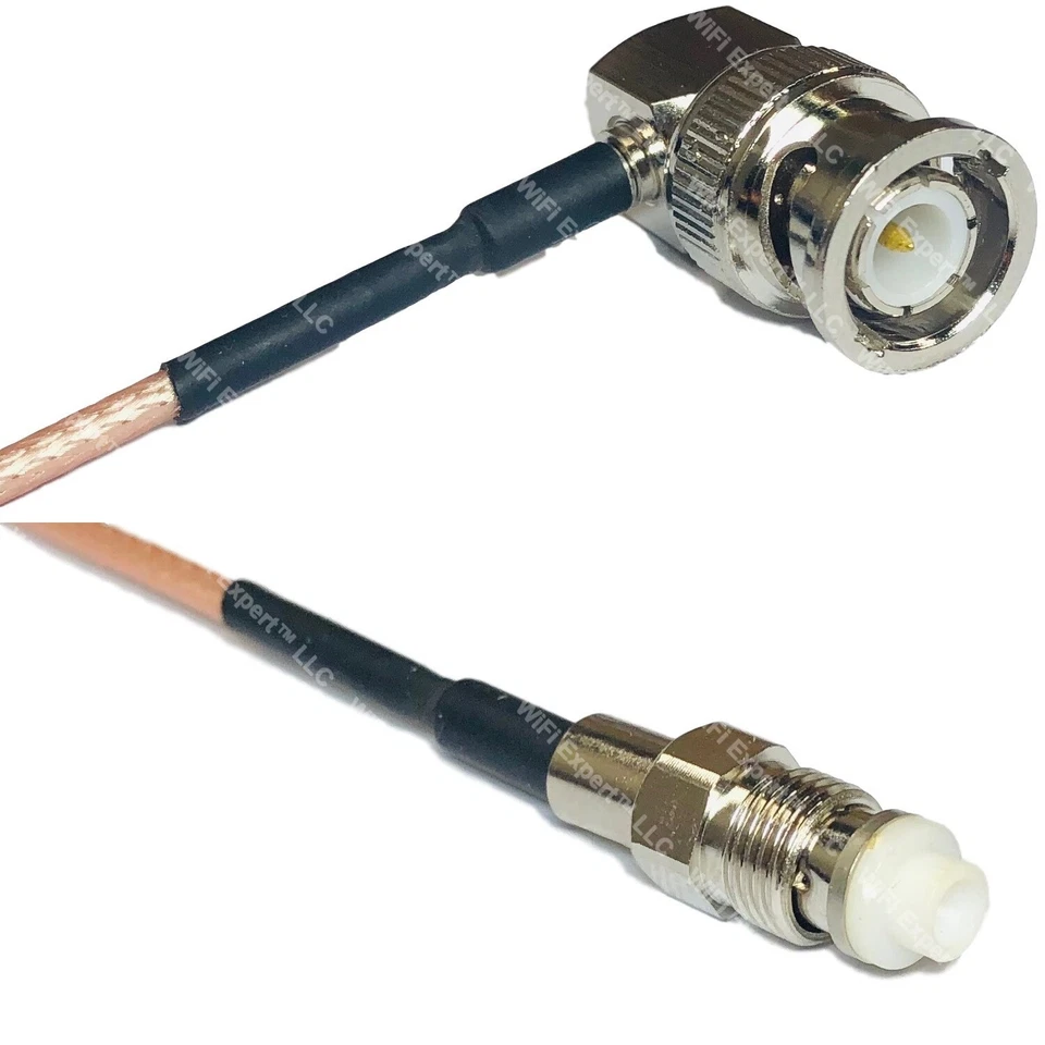 RG316 BNC MALE ANGLE to FME FEMALE RF Cable Rapid-SHIP LOT - Image 1 of 1
