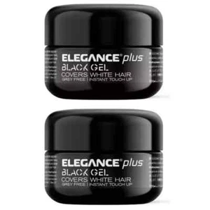 2X Elegance Plus Black Hair Gel 100ml-Cover White Hair Original جل اليجانس اسود - Picture 1 of 1