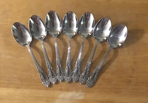 Lot Of 7 Reed & Barton Haversham 18/10 Tea Spoons 6 1/4” FREE SHIPPING (L) - Picture 1 of 4