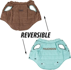 TOUCHDOG Reversible 3M Insulated Pet Dog Winter Coat Jacked Thick Warm - Picture 1 of 4
