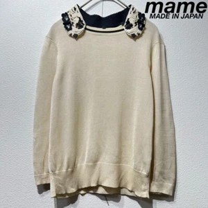 Mame Kurogouchi Silk Embroidery Floral Design Knit Flower sweater - Picture 1 of 16
