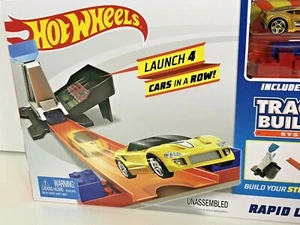 Sistema Hot Wheels Track Builder lanzador rápido con coche nuevo - Imagen 1 de 5