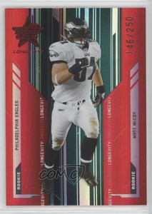 2005 Leaf Rookies & Stars Longevity Ruby /250 Matt McCoy #127 Rookie RC
