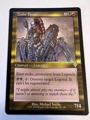 MTG Magic The Gathering Invasion Tsabo Tavoc Rare LP - Image 1 of 2