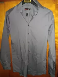 J. Ferrar High Rise Gray Slim Stretch Cool Max Dress Shirt S - Picture 1 of 2