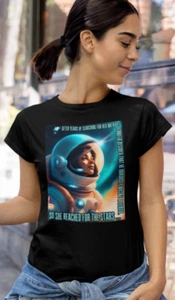 DEADSTAR CLOTHING 'REACHED FOR THE STARS' LADIES FIT BLK TSHIRT SIZE MEDIUM *NEW - Picture 1 of 3