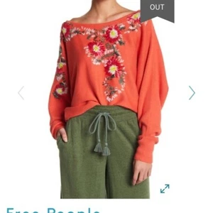 FREE PEOPLE NUEVO Suéter Bordado Gran Tamaño Para Mujer Bouquet - Imagen 1 de 3
