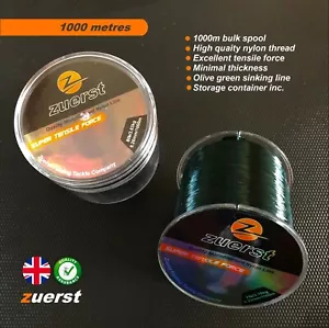 1000 metres  fishing line angling 4lb -  8lb mono filament - Picture 1 of 3