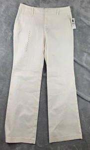 Gap Favorite Trouser Pants Women Size 6 Straight White Pinstripe Career Reg NWT - Picture 1 of 10