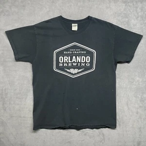 Camiseta Orlando Brewing Hecha a Mano Gildan Ultra Algodón Negra Talla Grande Cerveza - Imagen 1 de 8