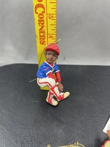 African American~ Black Baseball Player~ Christmas Ornament - Picture 1 of 3