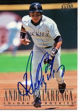 Andres Galarraga Colorado Rockies 1996 Fleer Ultra Autographed Signed Card