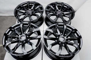 17" 5x120 Black Wheels Rims BMW 325 328 Honda Pilot Ridgeline Pontiac GTO Malibu - Picture 1 of 8