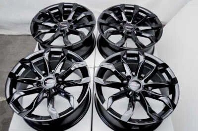 17" 5x120 Black Wheels Rims BMW 325 328 Honda Pilot Ridgeline Pontiac GTO Malibu - Image 1 of 4