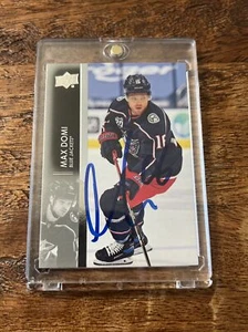 Max Domi IP Signed Upper Deck Card JSA Coa Blue Jackets Autographed - Picture 1 of 3