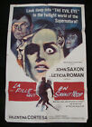 EVIL EYE movie poster JOHN SAXON Original 1964 One sheet