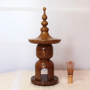 Tagayasan Japanese Wood Lantern – Zen Pagoda Lamp 37.5cm, Exotic Hardwood - Picture 1 of 5