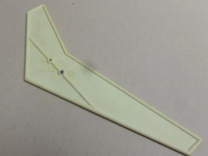 Ersatzteil Seitenleitwerk für Graupner Uni Mechanik Hubschrauber Heli Verbrenner - Bild 1 von 4