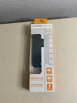 Hyper HyperDrive USB C Hub, Duo 7-in-2 USB C Adapter MacBook Pro Adapter Black - Image 1 of 4