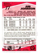 1989-90 O-Pee-Chee Tembec Test #77 Jim Johnson