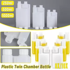 250-1000ml Plastic Twin Chamber Bottle with Tamper Evident Cap for Chemical Liqu - Picture 1 of 17