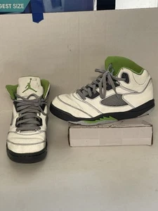 Air Jordan 5 Retro Jugend Sneaker 3y Green Bean Grey DQ3735-003 Reflective - Bild 1 von 12