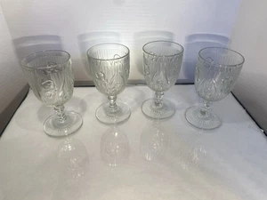 JEANNETTE IRIS WATER GOBLETS 8 OUNCES Set of 4 - Picture 1 of 3